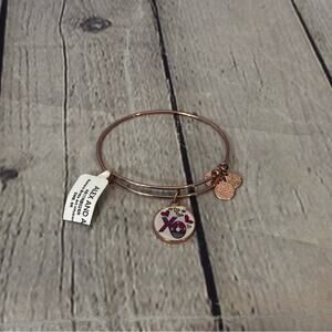 Alex and Ani Rose Gold Britto XO Valentines Bangle Bracelet